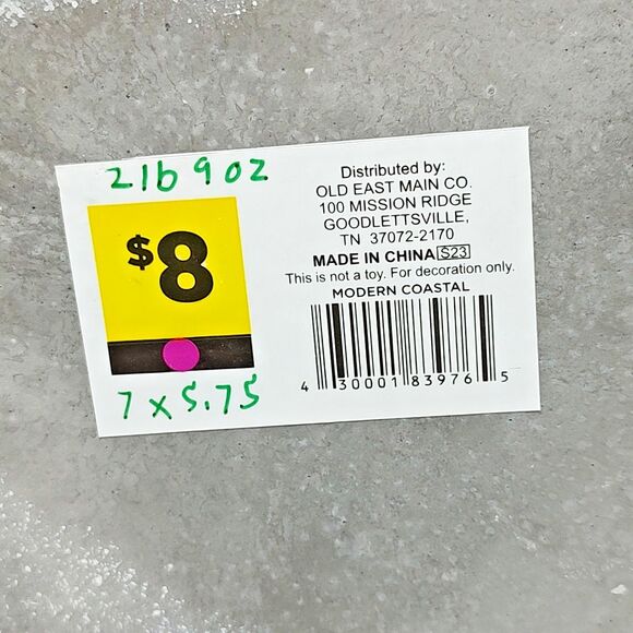 Modern Coastal Geometric Tribal Pattern Planter Pot w/ Faux Succulent Mix Peach - Picture 14 of 15